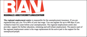 Handoutauszug zum Thema «Unemployment»