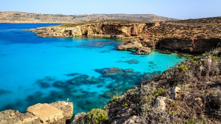 One of the most beautiful spots in Malta: the Blue Lagoon on Comino Island