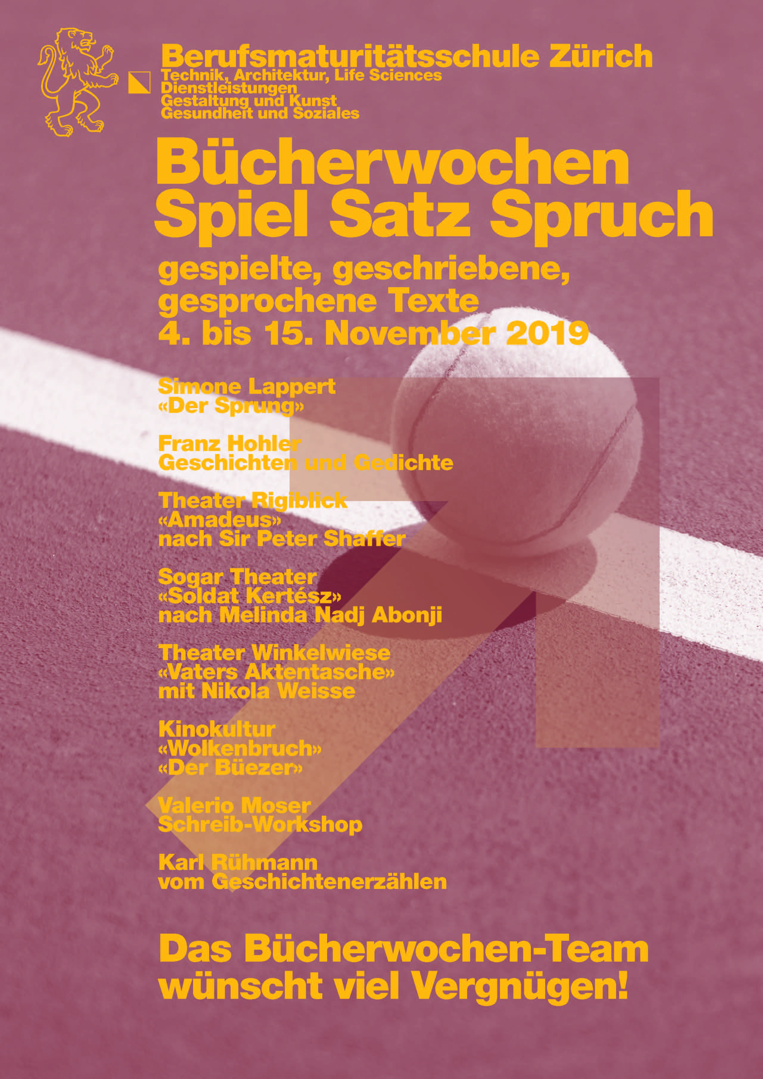 Plakat Bücherwochen 2019 Plakat Bücherwochen 2019
